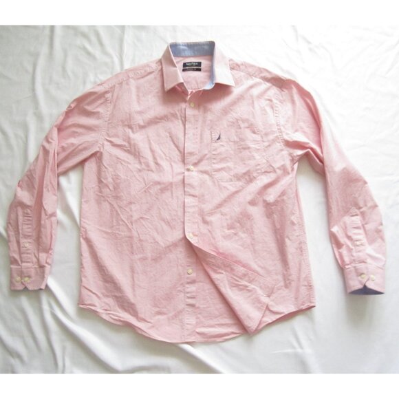 Men's Nautica Classic Fit Button Gingham Long Sleeve Shirt Sz 16.5 34/35 (MT681) - Picture 1 of 8